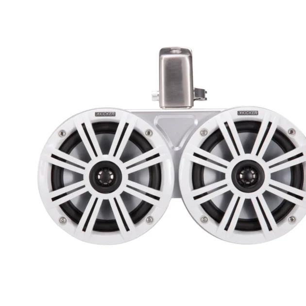 45KMTDC65W- Kicker Marine 45KMTDC65W Loaded Marine Cans White on White