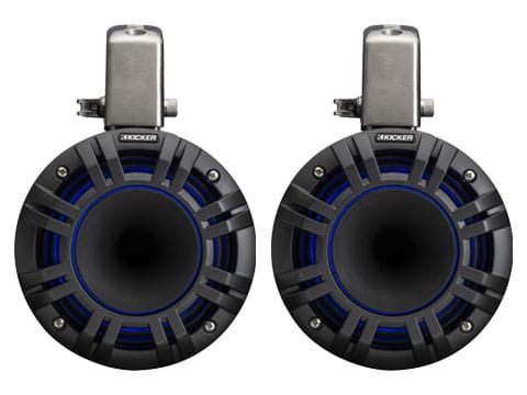 Kicker Marine 51KMTCXL65 Horn Loaded Marine Cans Charcoal