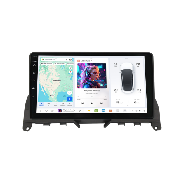 Mercedes W204|S204 C-Class (2006-2011) DUDUAUTO Android Radio