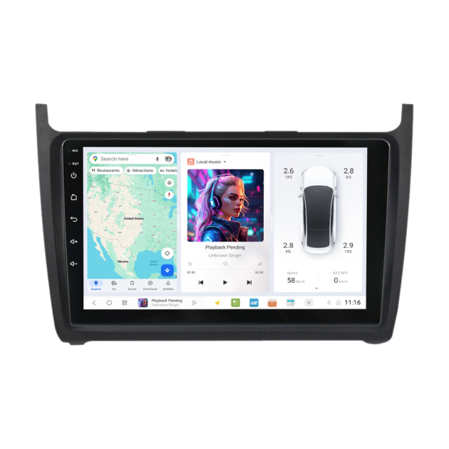 Volkswagen Golf Passat DUDUAUTO Android Radio