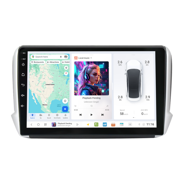 Peugeot 2008 (2013-2020) DUDUAUTO Android Radio