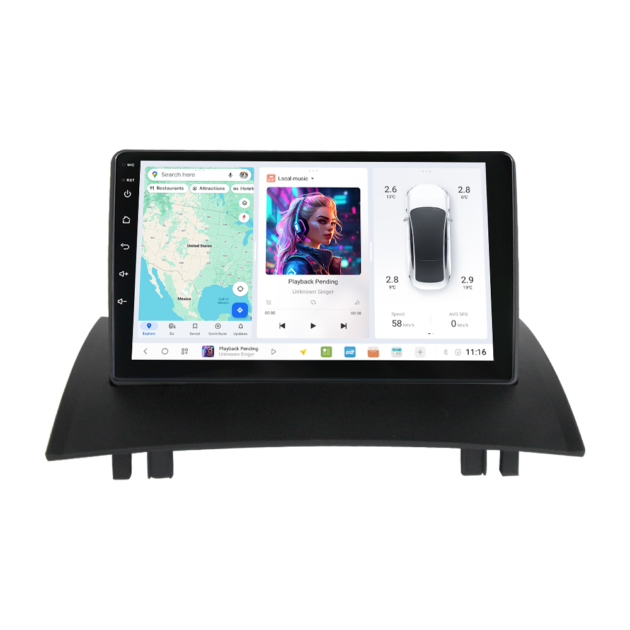 Renault Megane 2 (2002-2009) DUDUAUTO Android Radio