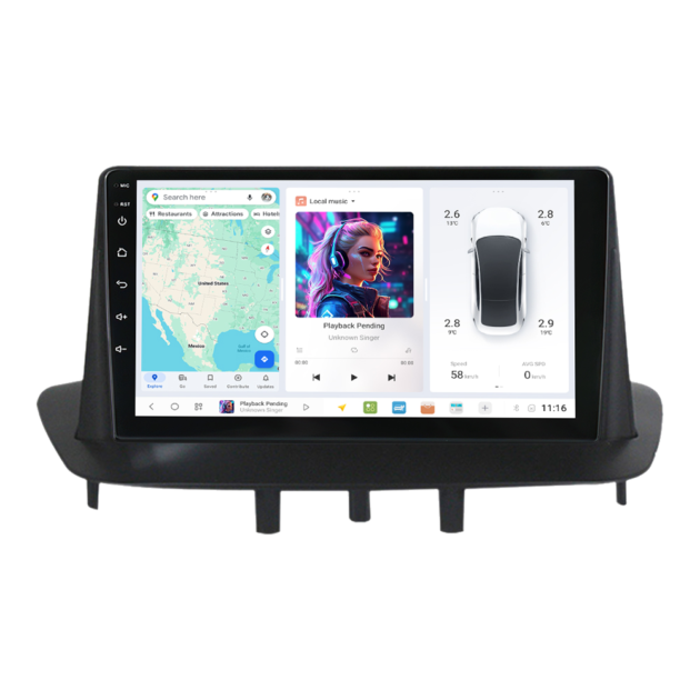 Renault Megane 3 (2008-2014) DUDUAUTO Android Radio