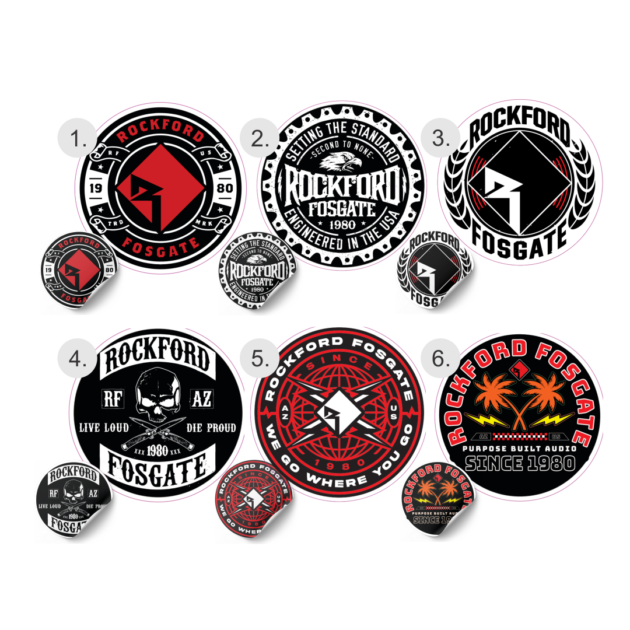 Rockford Fosgate – Single License Disk & Multi-Use Stickers - view 1