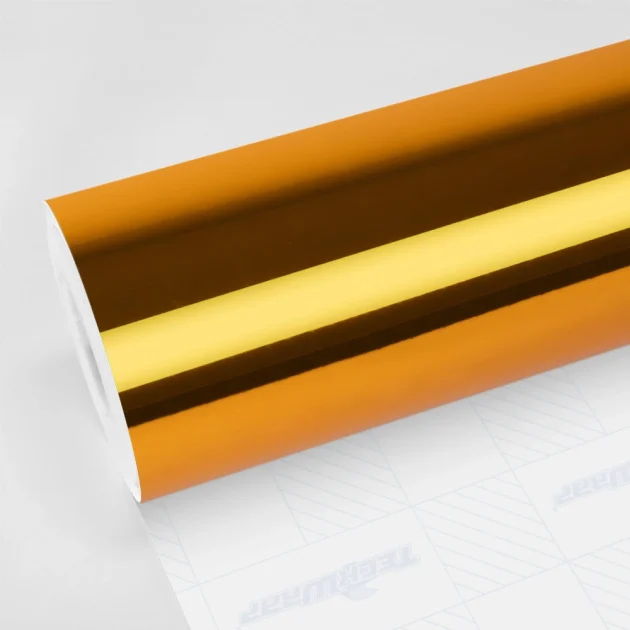 Chrome Solar Gold Vinyl Wrap (CHM21-HD) - Chrome - Brown & Gold - TeckWrap