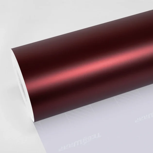 Satin Metallic Velour Red Vinyl Wrap (SMT18R) - Satin Metallic - Red - TeckWrap