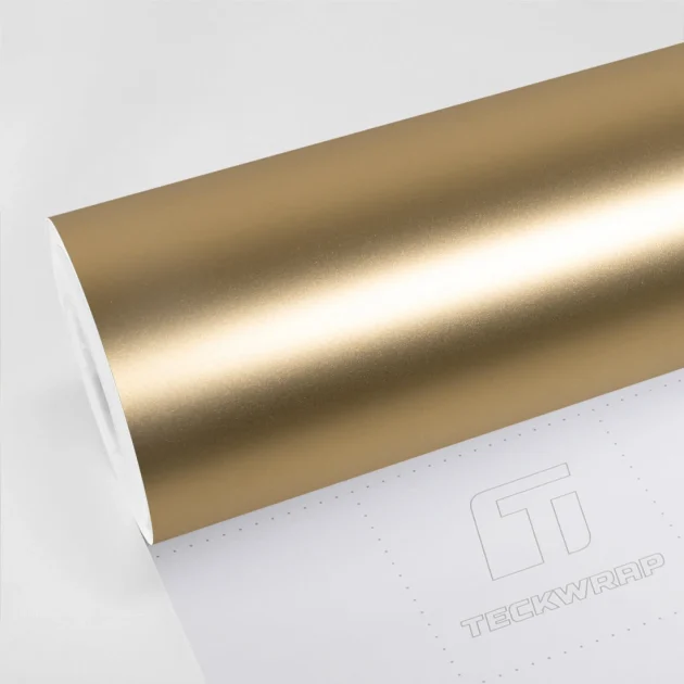 Satin Metallic Imperial Gold Vinyl Wrap (SMT21) - Satin Metallic - Brown & Gold - TeckWrap