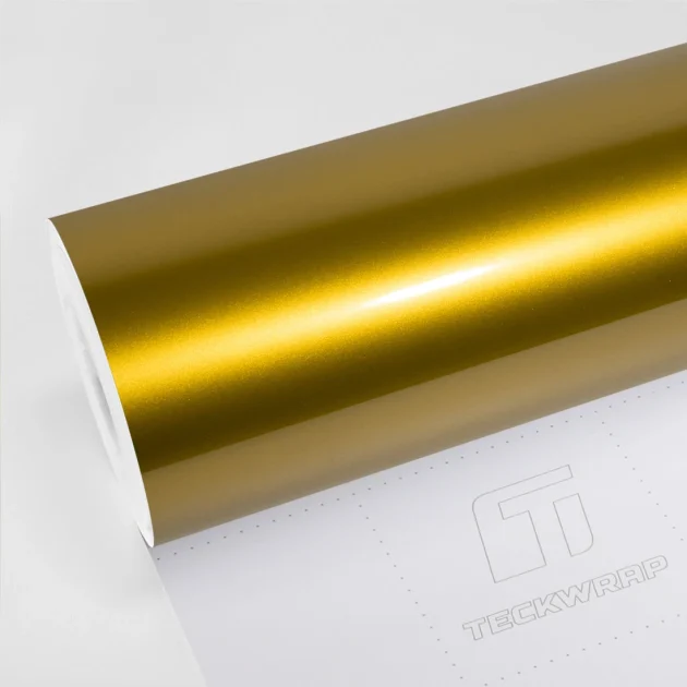 Ultra Gloss Royal Saffron Vinyl Wrap (GAL37-HD) - Ultra / High Gloss - Brown & Gold - TeckWrap