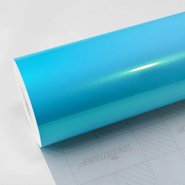 Gloss Metallic Caribbean Blue Vinyl Wrap (RB09-HD) - Gloss Metallic - Blue - TeckWrap