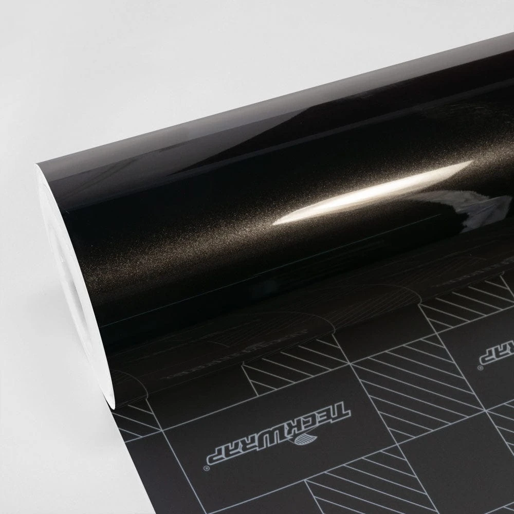Gloss Metallic Coal Black Vinyl Wrap (MT01-HD) - Gloss Metallic - Black - TeckWrap