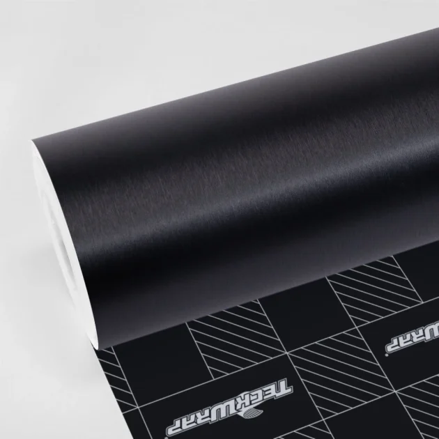 Carbon Brushed Black Vinyl Wrap (BM04) - Texture & Carbon - Black - TeckWrap