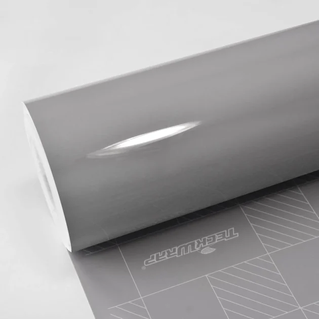 High Gloss True Nardo Grey Vinyl Wrap (CG27-HD) - Ultra / High Gloss - Grey & Silver - TeckWrap