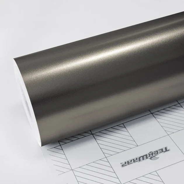 Satin Gunsmoke Grey Vinyl Wrap (ECH02) - Satin - Grey & Silver - TeckWrap