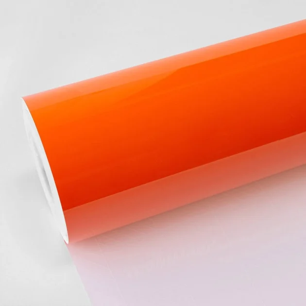 High Gloss Tangerine Orange Vinyl Wrap (CG40-HD) - Ultra / High Gloss - Yellow & Orange - TeckWrap