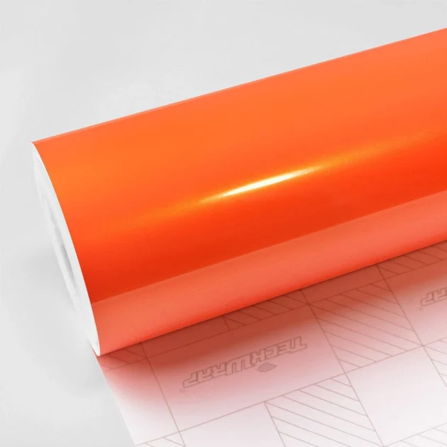 Gloss Metallic Deep Orange Vinyl Wrap (RB19-HD) - Gloss Metallic - Yellow & Orange - TeckWrap
