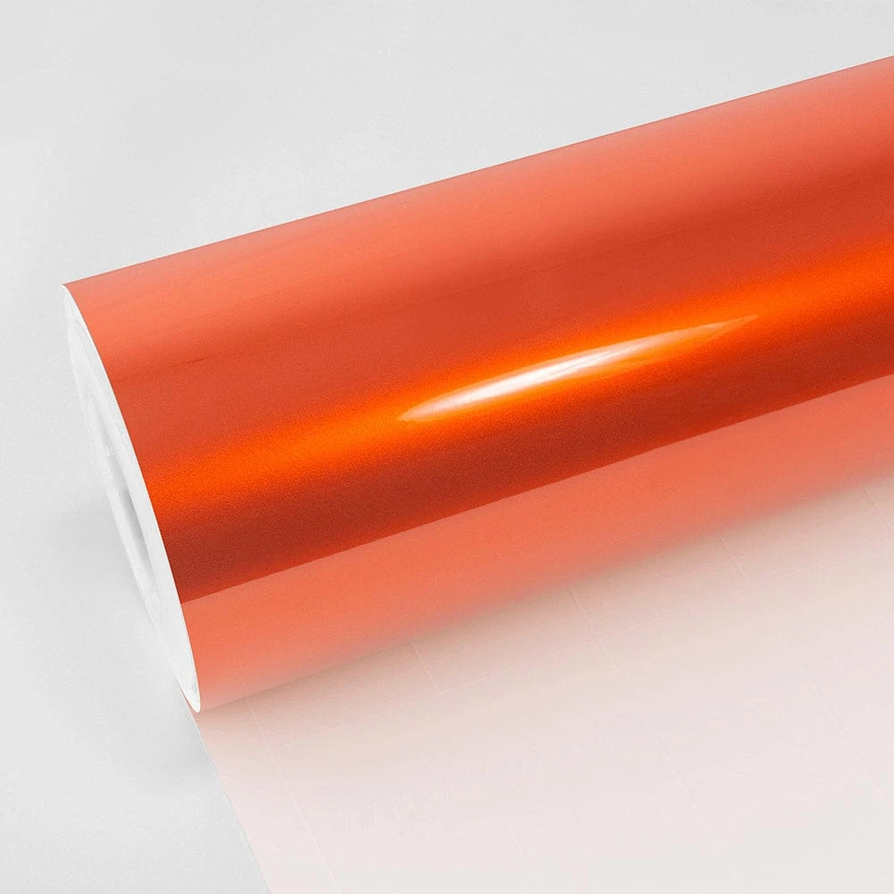 Ultra Gloss Paprika Orange Vinyl Wrap (GAL06-HD) - Ultra / High Gloss - Yellow & Orange - TeckWrap