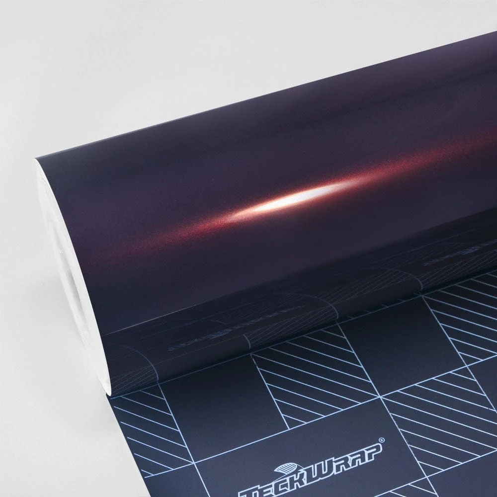 Gloss Metallic Burgundy Black Vinyl Wrap (HM10-HD) - Gloss Metallic - Black - TeckWrap