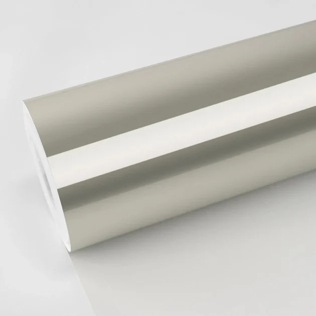 Gloss Metallic Silver Fern Vinyl Wrap (RB31-HD) - Gloss Metallic - Grey & Silver - TeckWrap